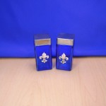 600021SIL-BLUE -  FDL SILVER / BLUE SALT PEPPER SHAKER